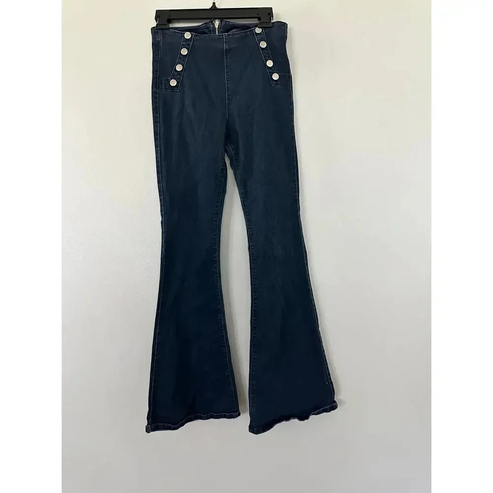 Angry Rabbit Smooth Bottom Flare Stretch Jeans
